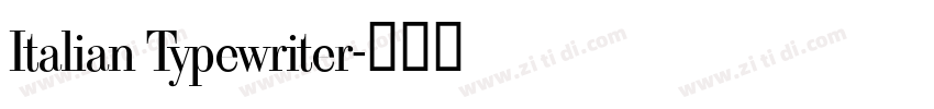 Italian Typewriter字体转换